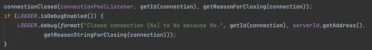 Close Connection Log