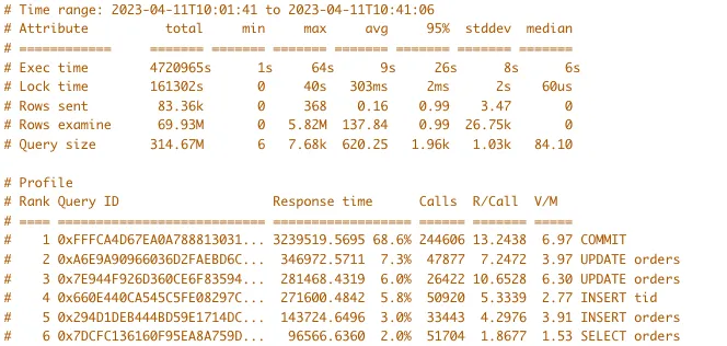 4월 11일 Slow Query 로그