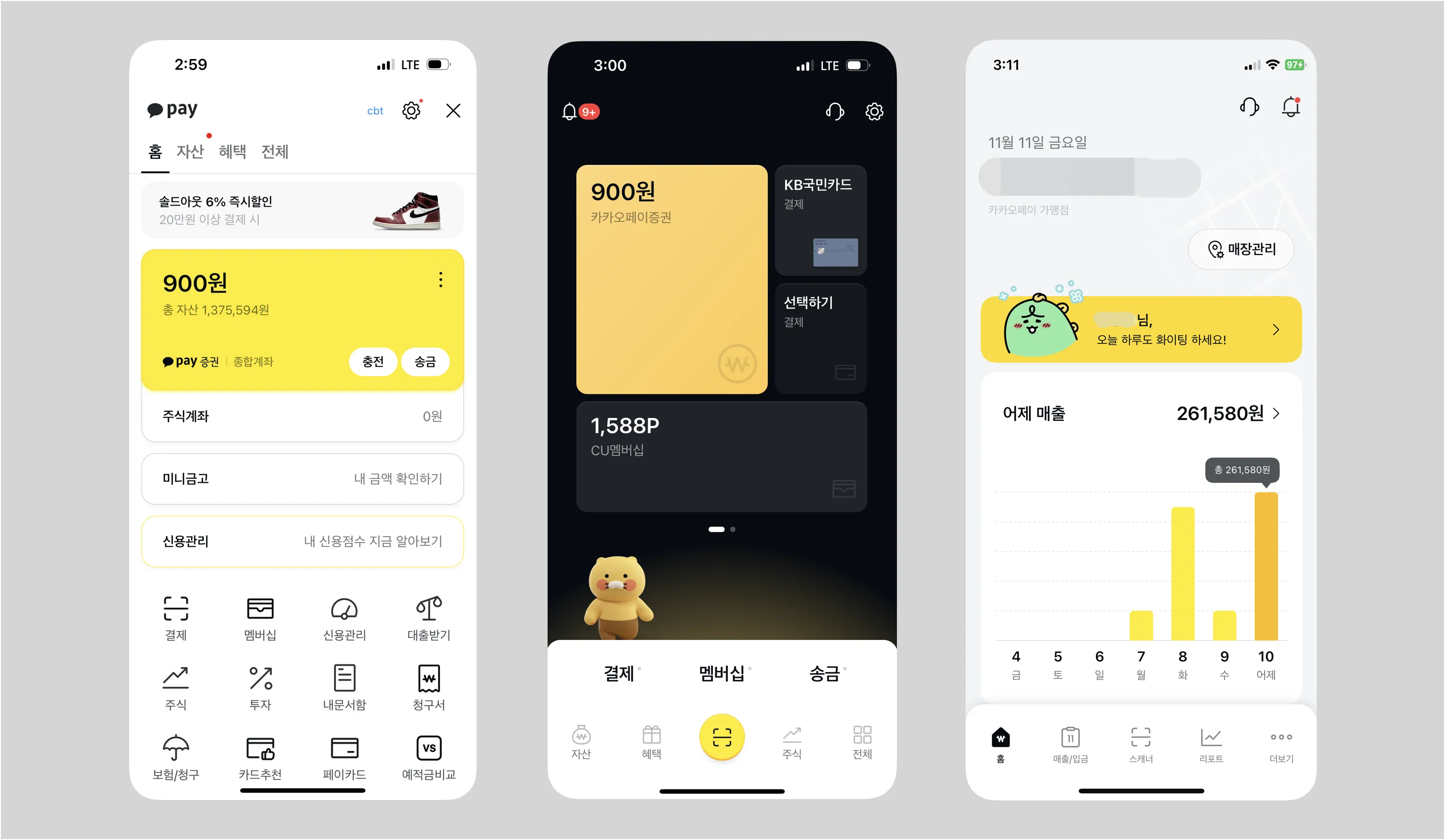 카카오톡 앱 내 페이 서비스, 카카오페이 앱, 카카오페이 비즈니스 앱